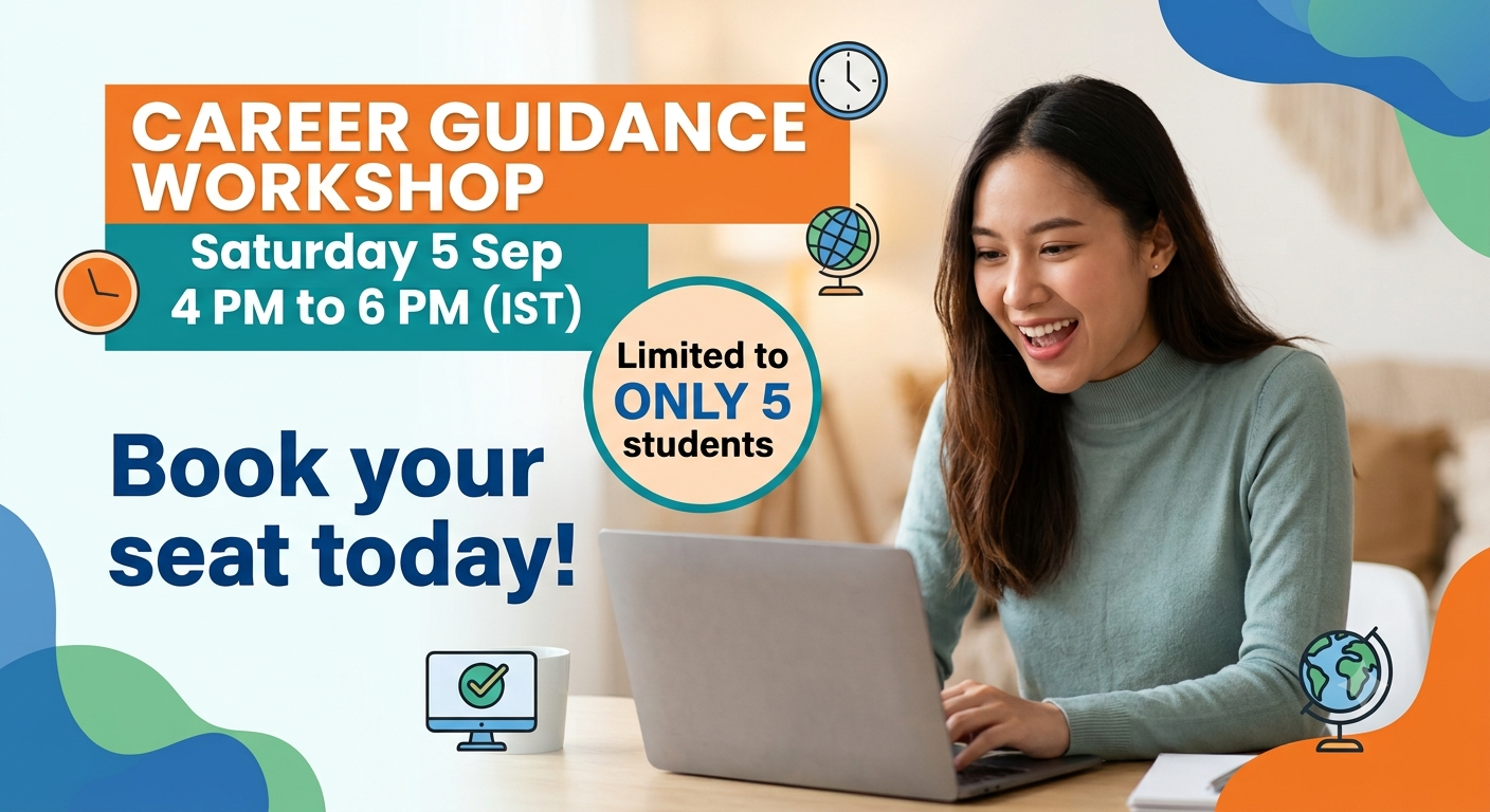 Online Workshop for  Career Guidance on 5 Sep (Sat) - class 9, 10 , 11, 12 (PU)